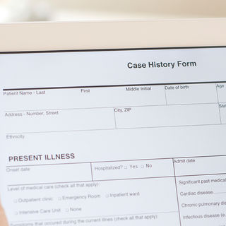 Case History form on iPad